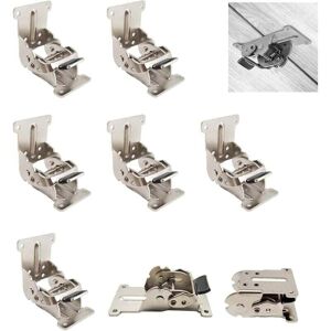 Ymyny - fliti 0-90-180 Degree Self-Locking Folding Hinge, Folding Table Extension Board, Foldable Bracket, Iron Folding Workbench Fittings with