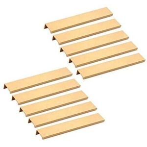 YMYNY Fliti 10pcs Invisible Furniture Handles - Gold Kitchen Cabinet Handle Drawer Furniture 160mm