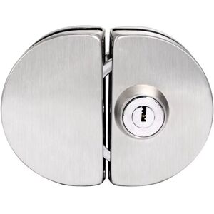 Tlily - For 1/2 Inch Glass, 10mm to 12mm, Stainless Steel Double Bolt Rotary Sliding Access Control Office Glass Door Lock