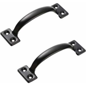 ZVD - Furniture handle, 2 pieces vintage kitchen cabinet handle, stainless steel handle for wooden door, iron door, drawer, shoe cabinet, black