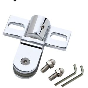 Alwaysh - Glass shower door pivot hinge, silver, 7.86cm