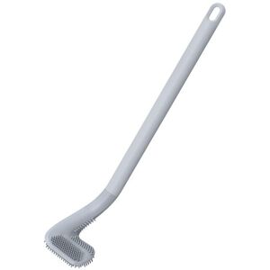 ZVD Golf Silicone Toilet Brush Long Handle Wall-Mounted Cleaning Toilet Brush with Holder Set (White)