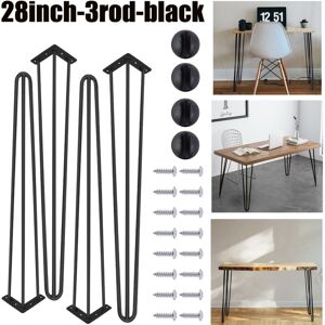 DAYPLUS Hairpin Legs Set of 4 Legs - 28 inch 71cm for Furniture Bench Desk + FREE Screws