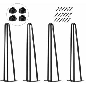 Dewdat - Hairpin Table Legs 50cm Set of 4 Metal Furniture Legs for Drawer Bedside Table