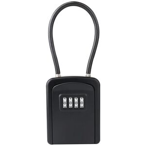 Gotrays - Hanging Combination Safe, Portable Outdoor Key Lock Box, Key Box with Removable Wire Rope Shackle, Outdoor Key Safe, Combination Lock Box
