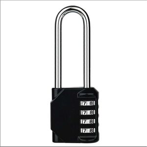 Linghhang - Heavy Duty Combination Padlock - Weatherproof Padlock, Resettable Lock, 43mm Zinc Alloy Shackle 4 Digit