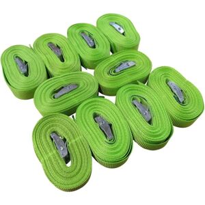 SECUREFIX DIRECT Hi Vis Cambuckle Tie Down Straps 25MM 450KG 5 Metre x10 (Lashing Strap Secure Hold)