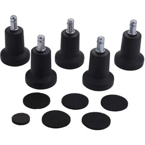 Tlily - High Profile Bell Glides Replacement for Office Chair Without Wheels & Bar Stool, Fixed Stationary Caster Glide, 5-Pack