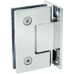 Dewdat - Hinge Stainless Steel Frameless Glass Door Hinge Two Way Glass Door Shower Room Hinge(4mm Welding Clamp 90 Degree 304 Light)