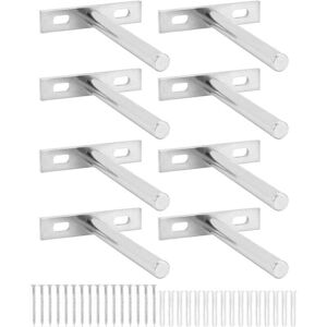 Mumu - Invisible Wall Shelf Brackets by Pieces – 100 mm – Floating Shelf Brackets Made of Solid Iron