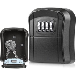 AIPERQ Key Box, High Security Police Key Safe, Wall Mounted 4 Digit Keys, Safe Combination Lock, Shop Keys