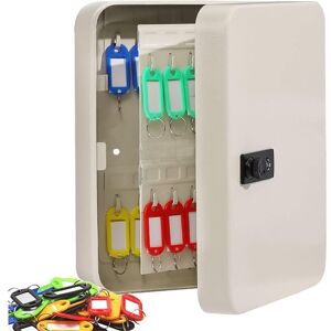 Gotrays - Key Cabinet Combination Lock Wall Mounted Security Box for 48 Keys, for Storing Keys at Home, in the Office,Keybox Password Lock keybox