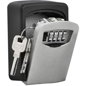 Tinor - Key Safe Box, Outdoor Waterproof Zinc Alloy Lock Safe Storage Box with 4 Digit Combination Code, for Home Garage School Airbnb