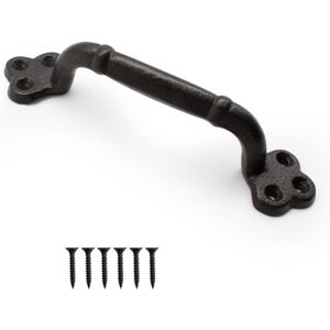 Linghhang - Sliding Door Handle, Cast Iron Door Handle, Barn Door Handle, Kitchen Cabinet Handle is Used for Door Sheds, Garages, Ar