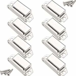 ZVD - Loquets magnétiques, loquet de porte magnétique de 10 kg et 32 vis, acier inoxydable 304, loquets magnétiques pour fermer les portes de
