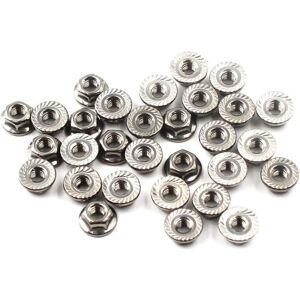 Longziming - M6 Flange Nuts 304 Stainless Steel Hex Flange Nut (30pcs)