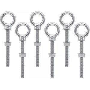 Cyslmuk - M6 Stainless Steel Metric Thread Ring Screws for Fixing and Hanging 6pcs
