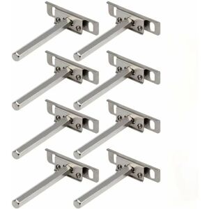 ZVD - Metal Brackets for Floating Shelf 8Pcs Discreet Wall Bracket Model Fixing Shelves Storage Bracket for Invisible Floating Shelf Fixing