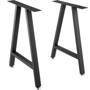 Mophorn - Metal Table Legs 28 x 17.7 inch A-Shaped Desk Legs Set of 2 Heavy Duty Bench Legs with Polyurethane Coating, Furniture Legs with Floor
