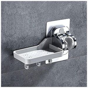 ZVD No Drilling Hand Held Shower Head Holder, Strong Adhesive, Adjustable Angle (Combo Set)
