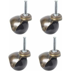 ZVD - Pack 360 Degree Ball Caster Wheels - 2 Inch Ball Casters with Top Plate and Handle Ring Stem
