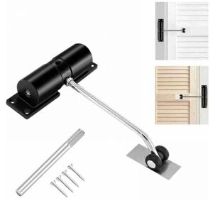 YMYNY Pack Automatic Door Closer, Adjustable Spring Door Closer for Doors Up to 30kg, Groom Door Closer with Adjustment Rod, Mounting Plate and Screws for