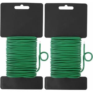 Linghhang - 2 Pack Flexible Garden Plant Ties, Ideal for Home, Office and Gardening, 20 Meters, Green