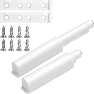 ZVD - Pack Magnetic Cabinet Door Push to Open - Magnetic Latch Damper with 2 Switches (White)