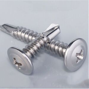 Cyslmuk - Pack of 200 - Self-drilling sheet metal screws - with large domed head - Ø4.2x25mm - in zinc-plated steel - with PH/Crosshead recess - diy
