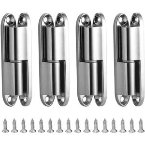 Ymyny - Pack of 4 heavy-duty galvanized steel furniture hinges, sturdy door hinges for wooden frames and metal boxes indoors