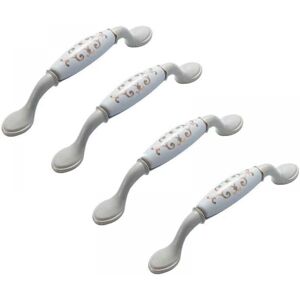 Pack of ceramic cabinet handles (96 mm), kitchen cabinet handles, furniture door handles, zinc alloy, kitchen cabinet door handles Ymyny