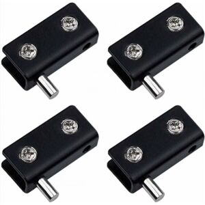 Cyslmuk - 4 Pack Pivot Hinges, Frameless Glass Door Hinges Black - Stainless Steel Glass Door Clips with Adjustable Pin - Replacement Kit for 5-7mm