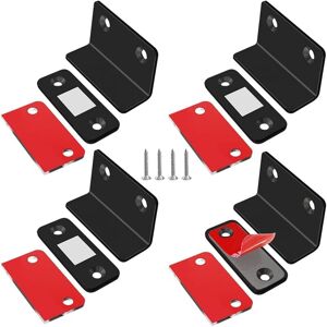 Gotrays - Pack Ultra Thin Stainless Steel Cabinet Door Magnets with Screws and Glue Powerful Door Catch for Sliding Doors, Drawers, Cabinets, etc.