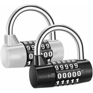 Cyslmuk - Padlock, Code Padlock, with 5 Digit Padlock, 2 Pieces Code Padlock, Combination Padlock
