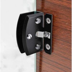 Cyslmuk - 1 Pair Glass Door Hinges, Wine Cabinet Clip Door Hinge Replacement Parts, Suitable for 5-10mm Thick Glass