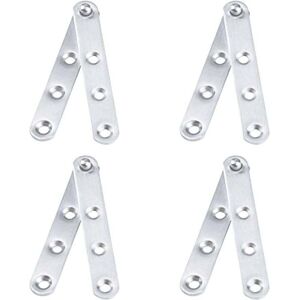 ZVD Pcs Pivot Door Hinge 360 Degree Rotating Door Cabinet Cupboard Stainless Steel 100mm x 16mm