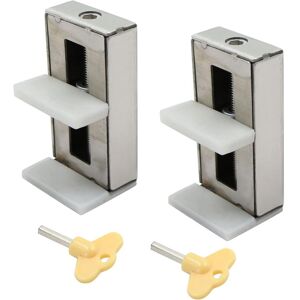 ZVD - pcs Window Latches Sliding Door Patio Retractor Block Bay Window Sliding Lock Sliding Door Lock Restrictor with Key for Kids Baby Safety-Silver
