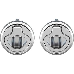 ZVD - Pcs Zinc Alloy Flush Hatch Latch, Flush Door Pull Hatch Slam Latch Lock for Boat Motorhome, Silver