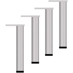 Linghhang - 4 Pieces Adjustable Furniture Legs 30cm Modern Sofa Legs Bed Legs Silver Replacement Feet for Table Cabinet