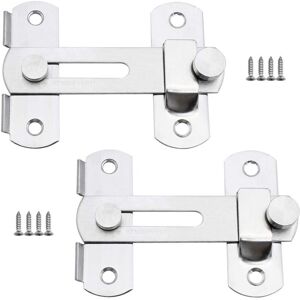 ZVD - Pieces Door Locks Stainless Steel Security Door Latches with Screw Bolt Sliding Lock for Garden Window and Gate