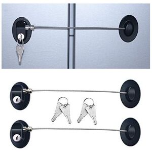 WDDNAOT Pieces Refrigerator Door Lock Strong Adhesive Lock Freezer Door File Drawer Lock Child Safety Cabinet Lock with Keys (Black)