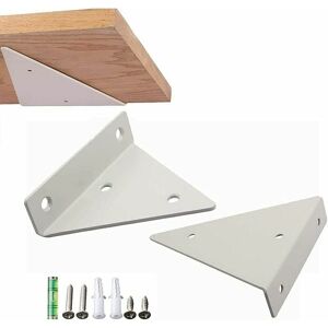 ZVD - Pieces Shelf Brackets,Floating Shelf Brackets,Invisible Concealed Shelf Brackets,Triangle Wall Mounted Shelves Bracket,for Living Room Bedroom