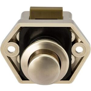 Gotrays - Push Button Latch - Keyless Cabinet Lock Clasp Cupboard Door Knob for rv Motorhome 2pcs Nickel