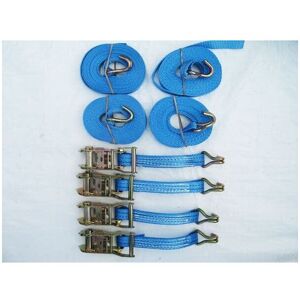 Securefix Direct - Ratchet Straps 35MM 6M 2T X4 (Tie Down Cargo Heavy Duty Truck Lorry Lashing Claw Hook)