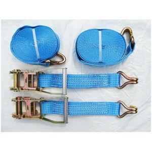 Securefix Direct - Ratchet Straps 5 Ton 50MM 10M x2 (Lashing Tie Down Claw j Hook Lorry Cargo)