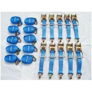Securefix Direct - Ratchet Straps 5 Ton 50MM 12M x10 (Lashing Tie Down Claw j Hook Lorry Cargo)