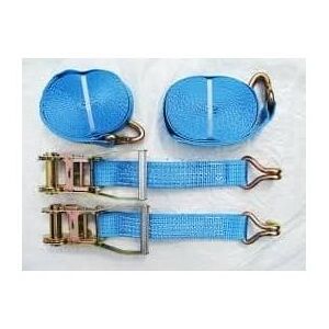 SECUREFIX DIRECT Ratchet Straps 5 Ton 50MM 12M x2 (Lashing Tie Down Claw J Hook Lorry Cargo)