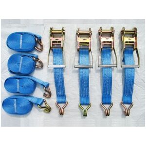 Securefix Direct - Ratchet Straps 5 Ton 50MM 20M x4 (Lashing Tie Down Claw j Hook Lorry Cargo)