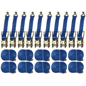 Securefix Direct - Ratchet Straps 5 Ton 50MM 25M x10 (Lashing Tie Down Claw j Hook Lorry Cargo)