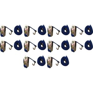 Securefix Direct - Ratchet Tie Down Straps 25MM 0.8T 5M X10 (Heavy Duty Cargo Lashing Ton Claw j Hook)
